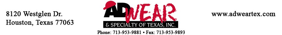 ADWEAR & SPECAILTY OF TEXAS CORP logo