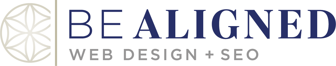BE ALIGNED WEB DESIGN logo