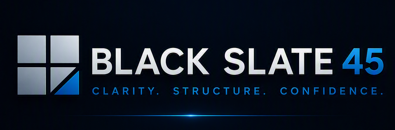 BLACKSLATE 45 INCORPORATED logo