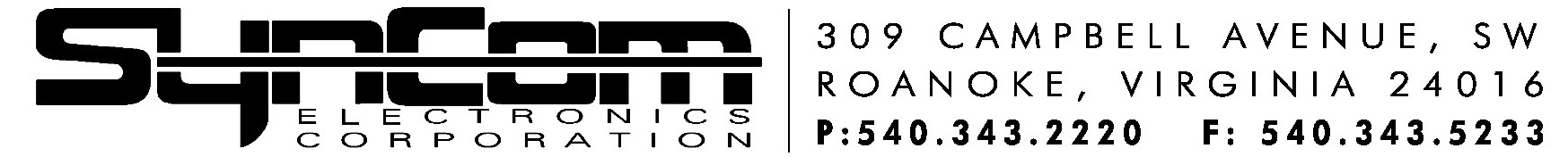 SYNCOM ELECTRONICS logo